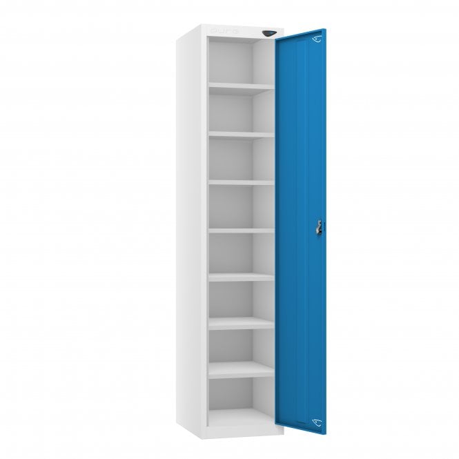 Laptop Locker - 1 Door - 8 Compartment - Non-Charging - Sloped Top - H1950 x W380 x D450mm