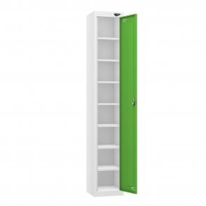 Tablet Locker - 1 Door - 8 Compartment - Non-Charging - Flat Top - H1800 x W300 x D300mm