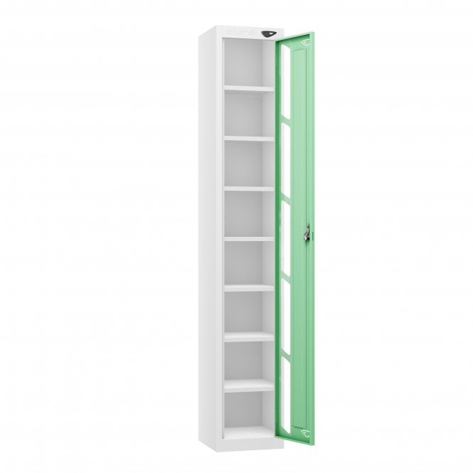 Tablet Locker - 1 Vision Door - 8 Compartment - Non-Charging - Flat Top - H1800 x W300 x D300mm
