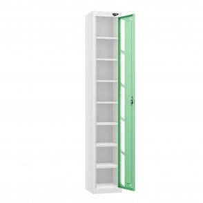Tablet Locker - 1 Vision Door - 8 Compartment - Non-Charging - Flat Top - H1800 x W300 x D300mm