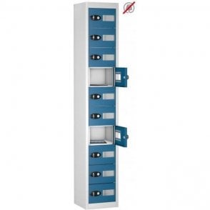 10 Door Tablet Storage Only Locker with Vision Doors H1780 x W305 x D305mm