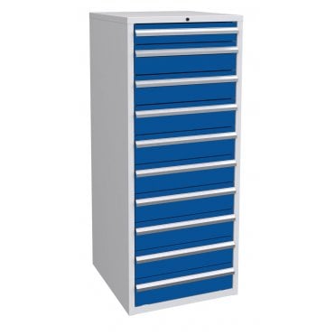 10 Drawer Cabinet - 600mm wide x 1500mm high