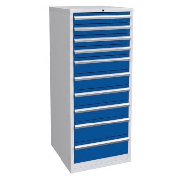 10 Drawer Cabinet - 600mm wide x 1500mm high
