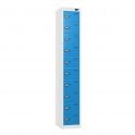 10 Tier - Flat Top - Steel Locker - H1800 x W380 x D450mm
