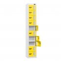 Tablet Locker - 10 Vision Door - 10 Compartment - Non-Charging - Flat Top - H1800 x W300 x D300mm