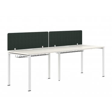1200 2 Person Single Bench  -White