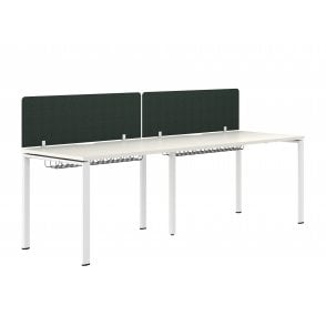 1200 2 Person Single Bench - 1200W x 750D x 740H - White