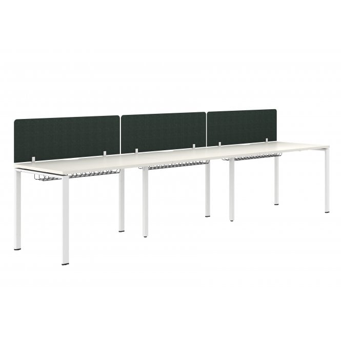 1200 3 Person Single Bench - 1200W x 750D x 740H - White