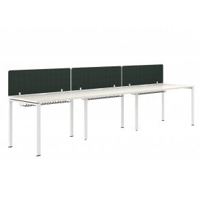 1200 3 Person Single Bench - 1200W x 750D x 740H - White