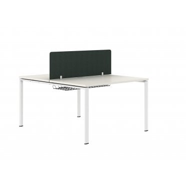 1400 2 Person Double Bench - White