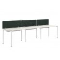 1400 3 Person Single Bench - 1400W x 750D x 740H - White