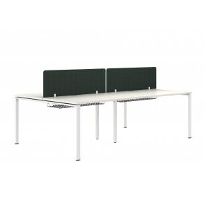1400 4 Person Double Bench - 1400W x 750D x 740H - White