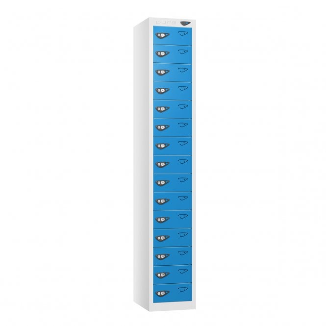 15 Tier - Flat Top - Steel Locker - H1800 x W300 x D300mm