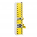 Laptop Locker - 15 Vision Door - 15 Compartment - Charging - Dual USB-A Sockets - Sloped Top - H1950 x W380 x D450mm