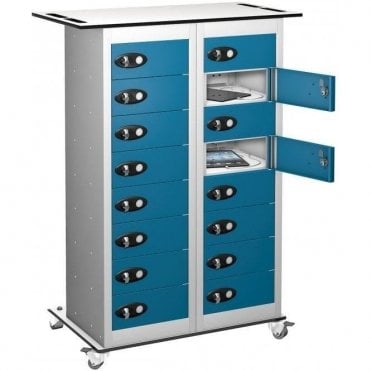 16 Door Tablet Store & Charge Trolley