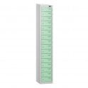 16 Tier - Sloped Top - Steel Locker - H1950 x W380 x D450mm