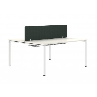 1600 2 Person Double Bench - White