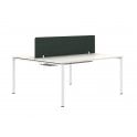 1600 2 Person Double Bench - 1600W x 750D x 740H - White
