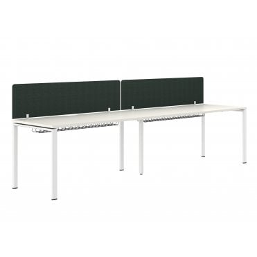 1600 2 Person Single Bench - White