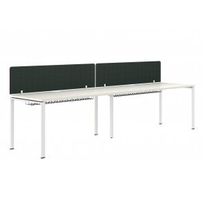 1600 2 Person Single Bench - 1600W x 750D x 740H - White