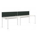 1600 2 Person Single Bench - 1600W x 750D x 740H - White