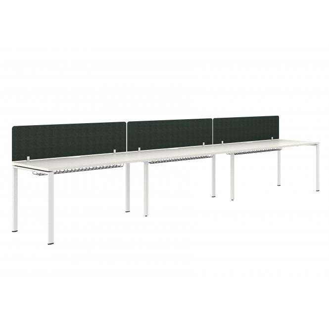 1600 3 Person Single Bench - White