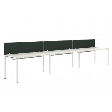 1600 3 Person Single Bench - White
