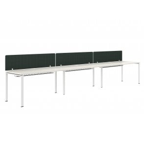 1600 3 Person Single Bench - 1600W x 750D x 740H - White