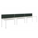 1600 3 Person Single Bench - 1600W x 750D x 740H - White