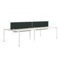 1600 4 Person Double Bench - 1600W x 750D x 740H - White