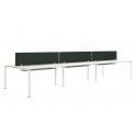 1600 6 Person Double Bench - 1600W x 750D x 740H - White