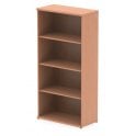 1600 Bookcase - 4 Adjustable Shelves - 1600H x 400D x 800W - Beech
