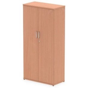 1600 Tall Wooden Cupboard - 4 Adjustable Shelves - 1600H x 400D x 800W - Beech