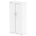 1600 Tall Wooden Cupboard - 4 Adjustable Shelves - 1600H x 400D x 800W - White