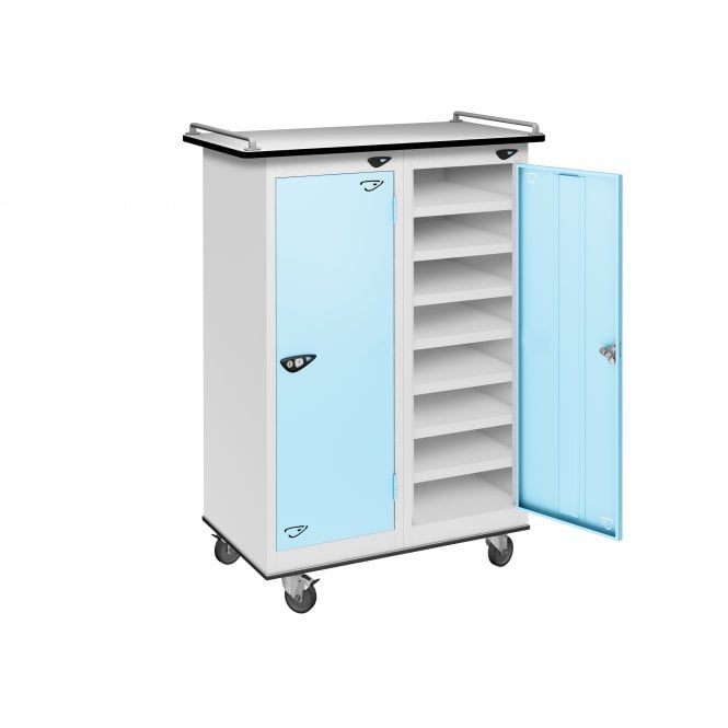 Laptop Trolley - 2 Door - 16 Compartment - Non-Charging - H1050 x W760 x D450mm