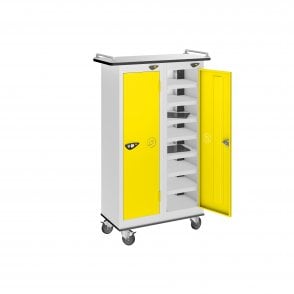 Tablet Trolley - 2 Door - 16 Compartment - Charging - 3 Pin + Dual USB-A & USB-C  Sockets - H1050 x W600 x D300mm