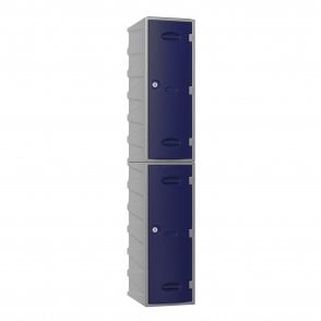 2 Door Extreme Plastic Locker with flat top - Plastic Locker - H.1800mm W.320mm D.450mm