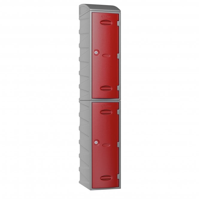 2 Door Extreme Plastic Locker with sloped top - Plastic Locker - H.1950mm W.320mm D.450mm