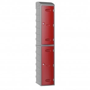 2 Door Extreme Plastic Locker with sloped top - Plastic Locker - H.1950mm W.320mm D.450mm