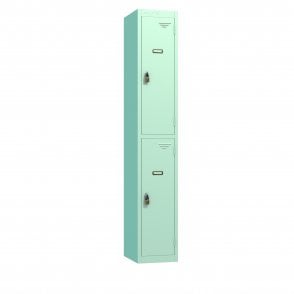 2 Door Retro Locker (with H.150mm stand) - Steel Locker - H.1950mm W.300mm D.450mm