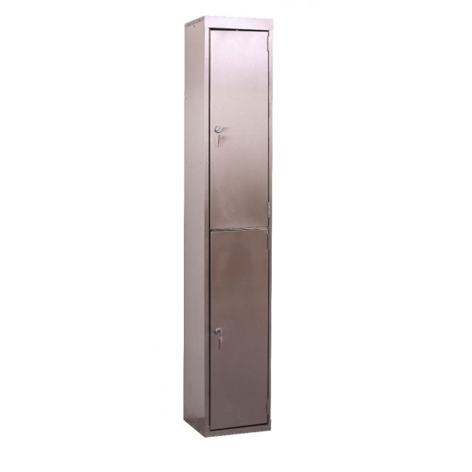 Stainless Steel Locker - 2 Door - H.1800 W.300 D.450