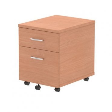 2 Drawer Mobile Pedestal - Beech