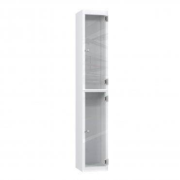 2 Tier Full Clear Door Locker - Steel Locker