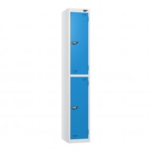 2 Tier - Flat Top - Steel Locker - H1800 x W450 x D450mm