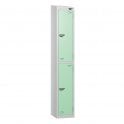 2 Tier - Sloped Top - Steel Locker - H1950 x W450 x D450mm