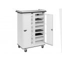 Laptop Locker Trolley - 2 Vision Door - 16 Compartment - Non-Charging - Flat Top - H1050 x W760 x D450mm