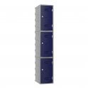 3 Door Extreme Plastic Locker with flat top - Plastic Locker - H.1800mm W.320mm D.450mm