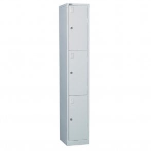 3 Door Locker - 1778H x 305W x 457D - Grey