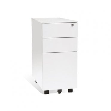 3 Drawer Mobile Slimline Steel Pedestal