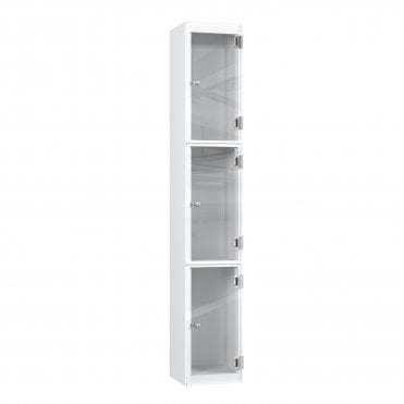 3 Tier Full Clear Door Locker - Steel Locker
